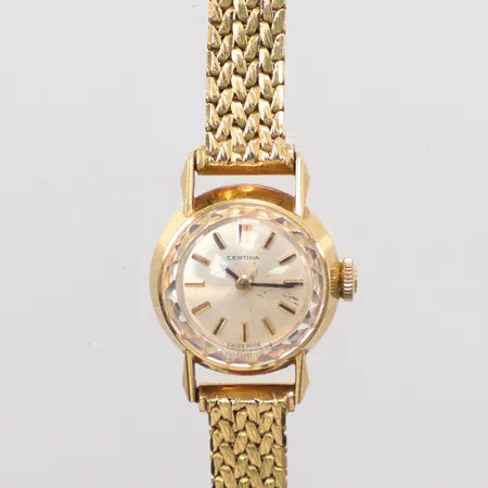 Damur Certina mekanisk, längd 17cm, Ø17mm, gravyr, 18K