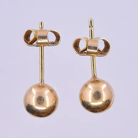 Örhänge kula Ø6 mm, 18K. Vikt: 1,3 g