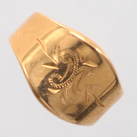 Ring stl. 18¼, Alton, år 1993, ojämn skena, 18K Vikt: 2,1 g