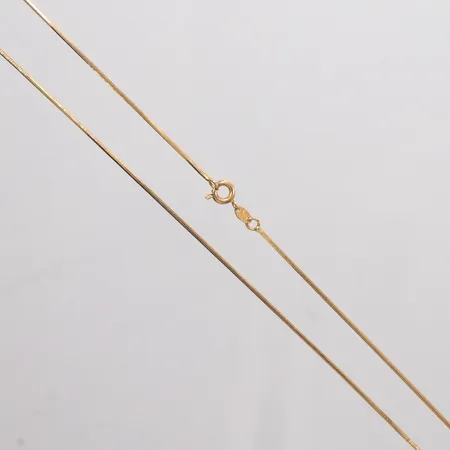 Kedja Ormlänk längd 47cm bredd 1mm 18k Vikt: 5 g