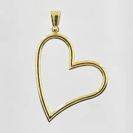 Hänge hjärta GHA längd 37mm, bredd 27mm, 18K. Vikt: 1,4 g