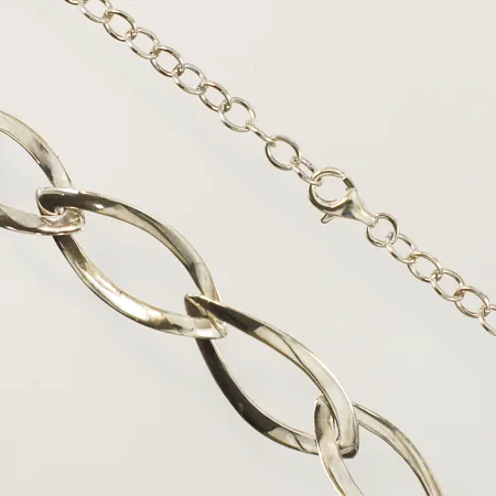 Collier 50,65cm bredd 4,4mm-13,4mm 925/1000 silver Vikt: 19 g