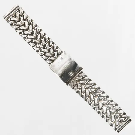 Klockarmband fiskben, Mexico, längd 6,5 +8cm, slitage, silver 925/1000 silver. Vikt: 77,1 g