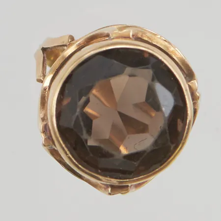 Ring stl:16½ bredd 17mm sliten rökkvarts 18K 5,7g.