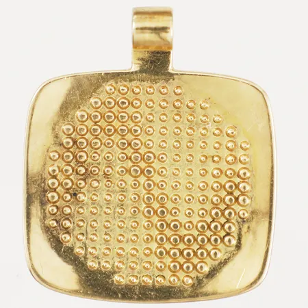 Hänge med punktmönster längd 35,5mm, bredd 29,8mm Sporrong AB År 1974 18K Vikt: 14 g