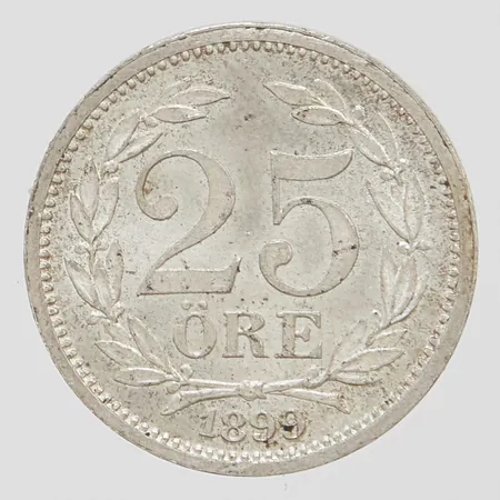 Mynt år 1899, 600/1000 silver Vikt: 2,5g Vikt: 2,5 g