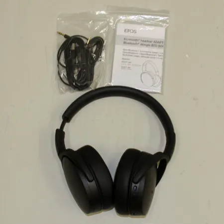 Epos Adap 360 Bluetooth-headset trådlös (bluetooth 5,0) 46 timmars batteritid, brusreducering, hopfällbara med bärpåse, nyskick, komplett med instruktionsbok och sladdar.