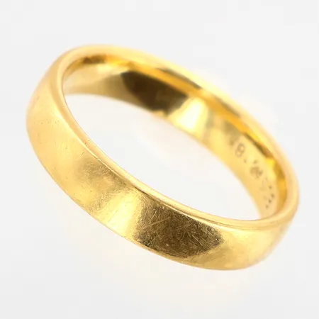 Ring slät stl:16 bredd 4mm, BÖS, 18K Vikt: 3,9 g