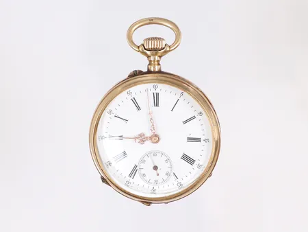 Fickur, "mormorsur", går ej, löst glas, 14K, bruttovikt 38,1g