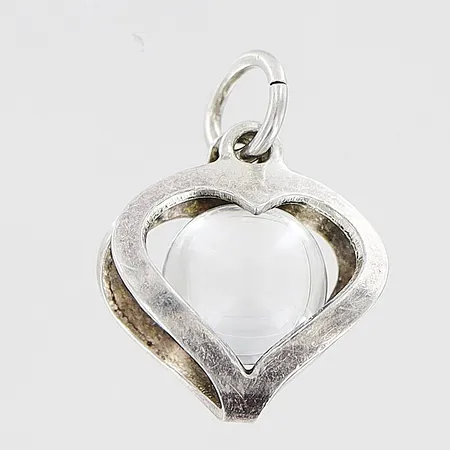 Hänge med sten 16x11mm, silver 830/1000. Vikt: 1,1 g