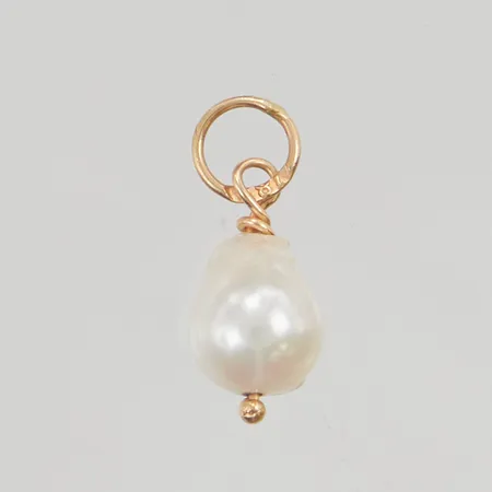 Hänge pärla ca 6mm 18K 0,5g.