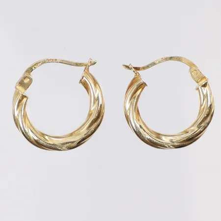 Ett par Örhängen creoler Ø17mm bredd 2,5mm GFAB 18K Vikt: 1,4 g