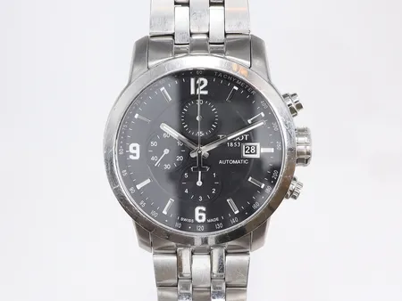 Herrur Tissot PRC 200, automatisk ref nr: T055427 A, serie nr. QRP 696 LF5, glasbaksida, stållänk, bruksslitage, inga tillbehör 