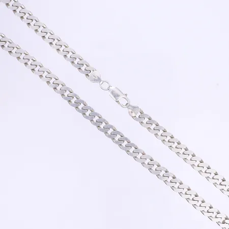 Halskedja pansar 50cm bredd 7mm silver 925/1000 Vikt: 48,6 g