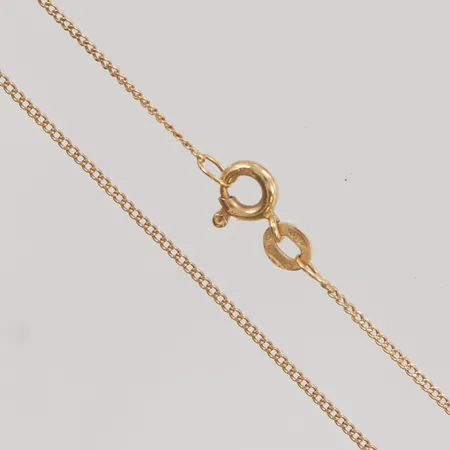 Kedja pansar 43cm bredd 1mm 18K 2,0g.