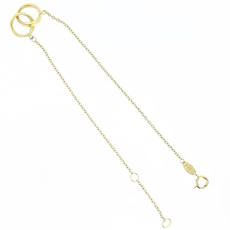 Armband Guldfynd med ringar justerbar längd 16,5-19cm, bredd 1-9mm, 18K. Vikt: 1,4 g