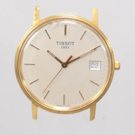 1 collier med pärlor, 1 armband, 18K, 18,3g, 1 armbandsur utan armband Tissot, 1 damur Tissot, 18K, bruttovikt 48,7g, totalvikt 67,0