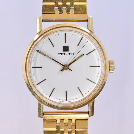 Herrur Zenith 18K, mekanisk, doublelänk, fungerade vid testtillfälle