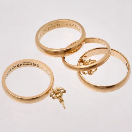 Diverse defekt guld, 18K, 20,33g.