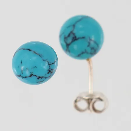 Örhängen turkosimitation ca Ø8mm silver 925/1000 Vikt: 1,4 g