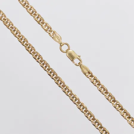 Kedja längd 49,5cm, bredd 3,4mm, italienska stämplar, 18K Vikt: 15,7 g