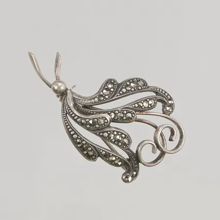 Brosch med markasiter 46mm 830/1000 Silver 7,2g.