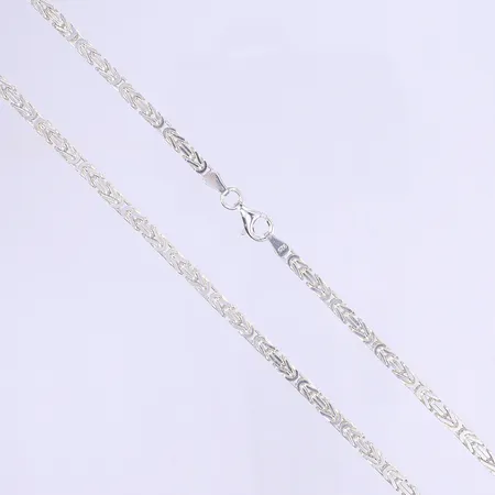 Halskedja Kejsarlänk längd 56cm bredd 4mm silver 925/1000 Vikt: 47 g