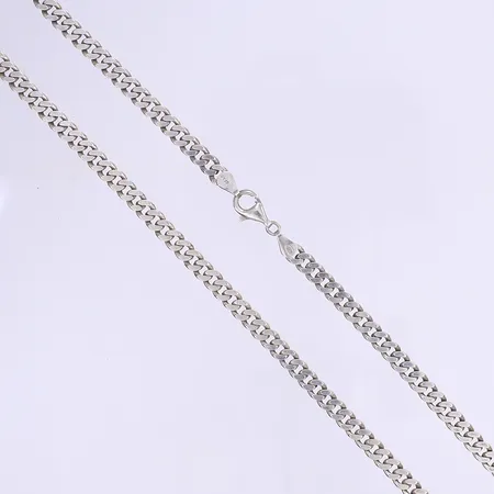 Halskedja Pansar längd 47,5cm bredd 5mm silver 925/1000 Vikt: 26,9 g