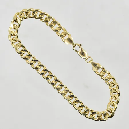 Armband Pansar GHA längd 20½cm, bredd 7mm, ihåliga länkar, 18K. Vikt: 11,2 g