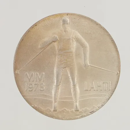 Jubileumsmynt 25 Markka 1978, 37mm etui, Finland 500/1000 Silver 26,3g.