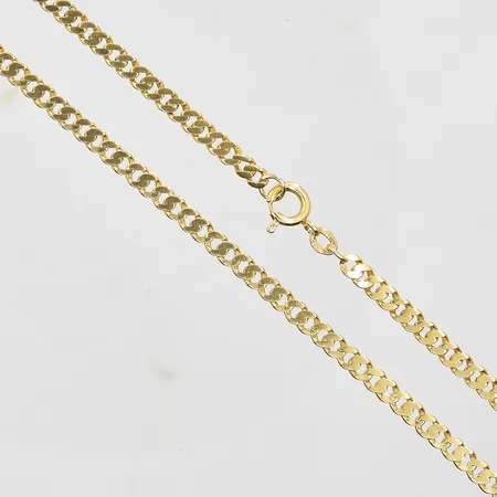 Kedja manglad Pansar längd 43½cm, bredd 3mm, 18K. Vikt: 13 g