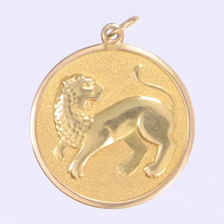 Hänge Ø20mm gravyr ostämplat 18K Vikt: 3,4 g