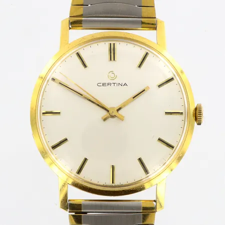 Herrur Certina 18K manuell 34mm, stållänk, gravyr,  Vikt: 0 g