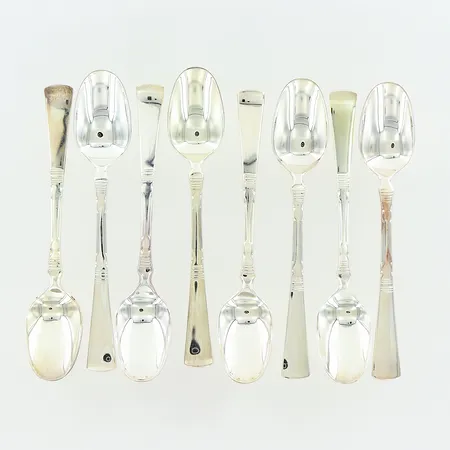 7 kaffeskedar TH.Marthinsen 11,5cm, silver 830/1000. Vikt: 78,3 g