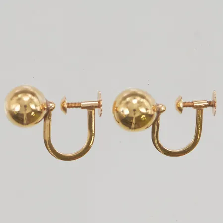 Örhängen 7mm skruvlås 18K 2,7g.