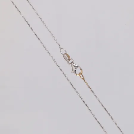 Kedja rundad Ankar längd 38,5cm, bredd 0,7mm, GHA, vitguld, del behov av omrodering, 18K  Vikt: 1,9 g