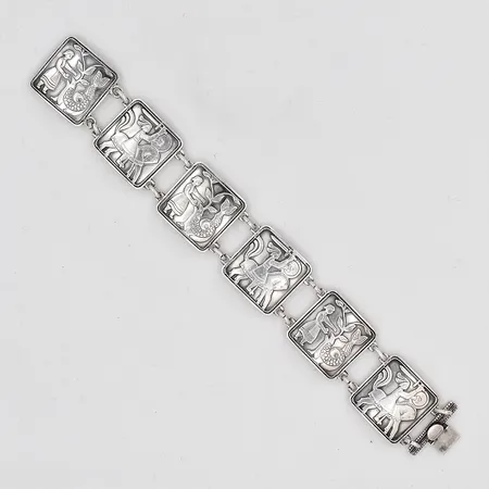 Armband längd 19cm bredd 24,5mm silver 830/1000 Vikt: 47,5 g