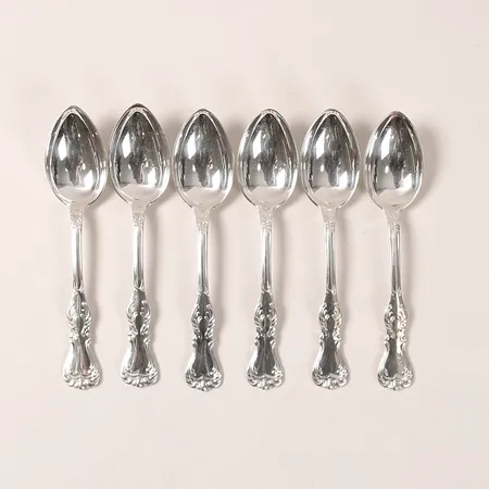 Sex skedar modell Olga längd 13cm, CG Hallberg, silver 830/1000 Vikt: 140,3 g