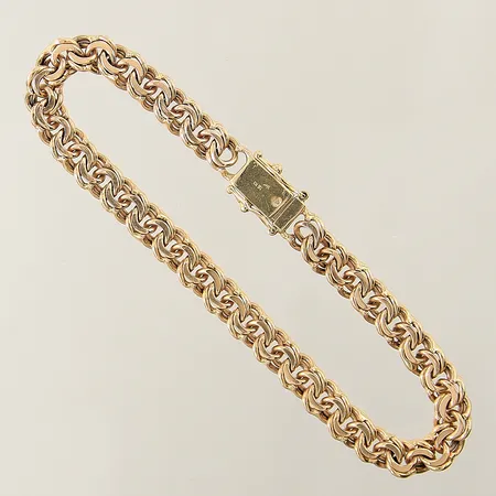 Armband Bismarck längd 18,5cm bredd 6mm 18K  Vikt: 18 g