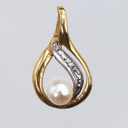 Hänge med odlad pärla, 17mm, 18K Vikt: 0,7 g