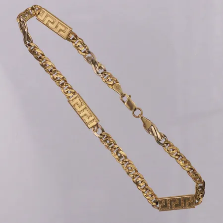 Armband meandermönster, längd 20cm, bredd 5,2mm, ihålig, 18K Vikt: 4,3g Vikt: 4,3 g