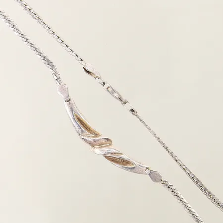 Collier manglad Pansar med integrerat hänge GFAB längd 42cm bredd 3mm silver 925/1000 Vikt: 11,1 g