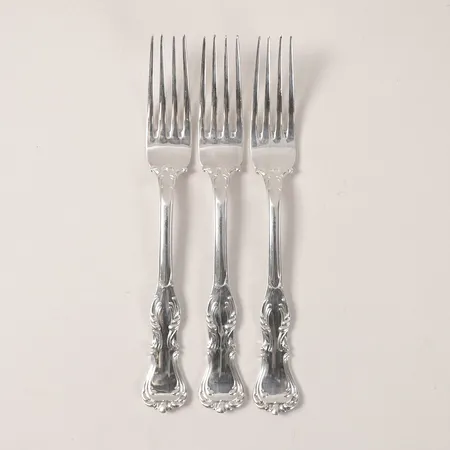 Tre gafflar modell Olga, längd 18cm, silver 830/1000 Vikt: 157,8 g