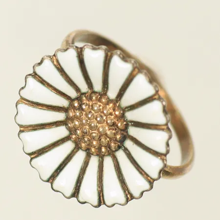 Ring Daisy stl 17¼ ovandel Ø18mm, förgyllt silver 925/1000-delar, 3,4g