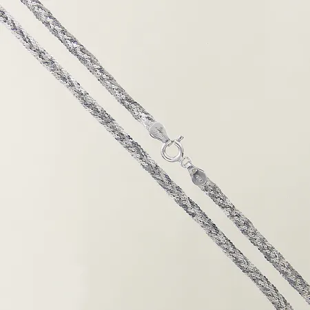 Kedja Flätad längd 70cm bredd 3mm silver 925/1000 Vikt: 11,8 g