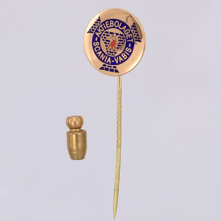 Nål Scania-Vabis AB54mm, 18K, stopp i metall ej med i vikt Vikt: 3 g