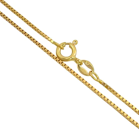 Halskedja Venezia, 18K guld, Italien, svensk kontrollstämpel, längd 45,0 cm, bredd 1 mm, fint skick Vikt: 3,2 g