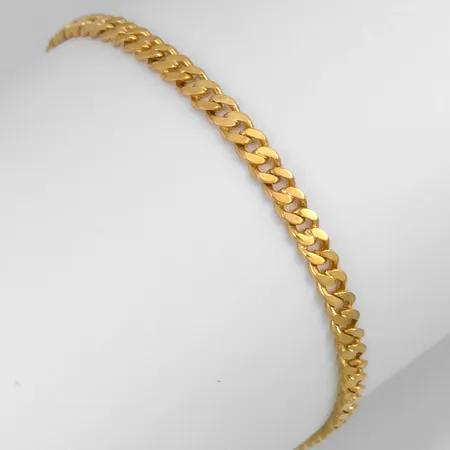 Armband Pansar, 18K guld, massiv modell, Guldvaruaktiebolaget G. Dahlgren & Co Ab, Malmö, svensk kontrollstämpel, längd knäppt 17,5 cm, bredd 3,5 mm, tjocklek 1,2 mm Vikt: 7,5 g