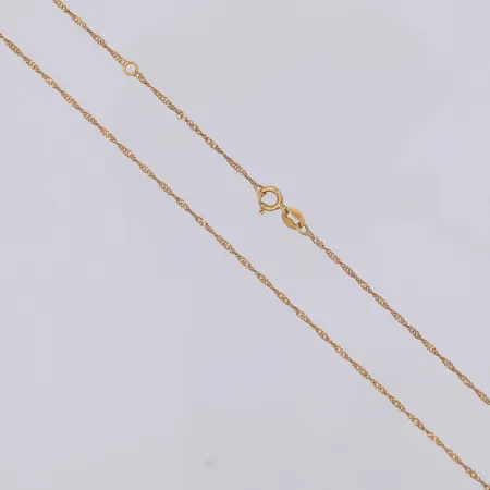 Kedja Singapore 43,5/46,8cm bredd 1,2mm, 18K Vikt: 1,3 g