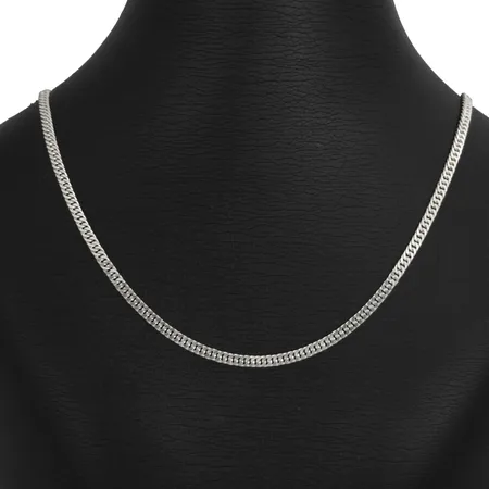 Halskedja Pansar längre modell silver 925/1000, längd 60 cm, bredd 3 mm Vikt: 10,7 g